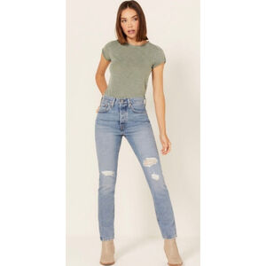 Levi's NWT 501 Women's Skinny Distressed Button-Up Jeans, 27x30